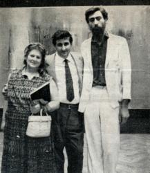 Helen Marshall, Scanavino e Phillip Martin alla mostra personale di Scanavino, XXX Biennale di Venezia, 1960 | Helen Marshall, Scanavino and Phillip Martin at the solo exhibition of Scanavino, XXX Venice Biennale, 1960